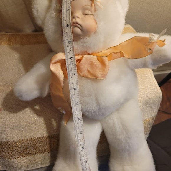 Cute, realistic baby doll in bear suit - Picture 8 of 8